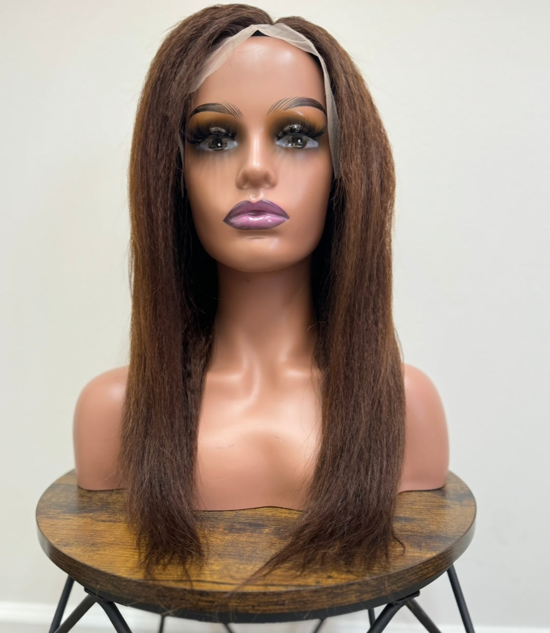 Kinky Straight Front Lace Wig
