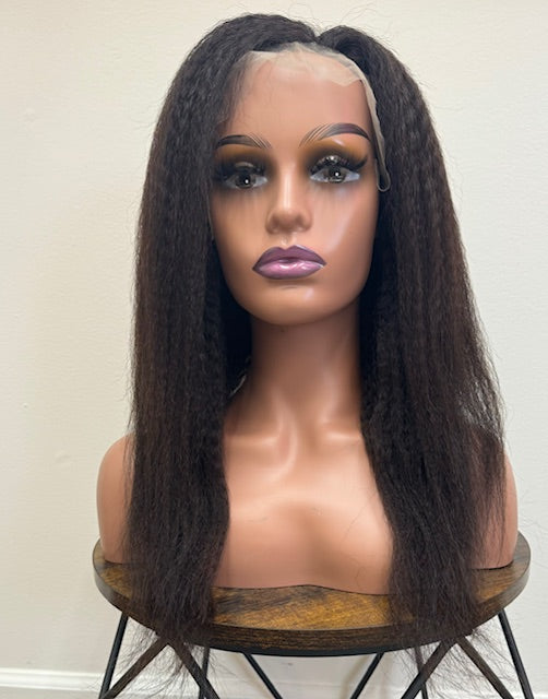 Kinky Straight  Front Lace Wig